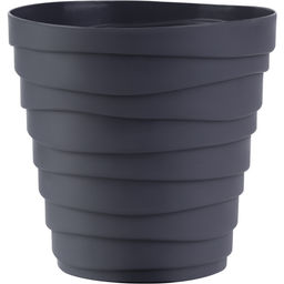 Цена за 2 шт. Кашпо для цветов пластиковое 1,4л d-14,5см "Бархан" Антрацит