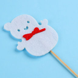 Цена за 2 шт. Шпажки для канапе новогодние Снеговик, набор 3 шт.