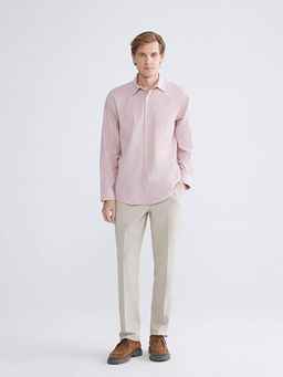 Regular Fit Uzun Kollu ?izgili Poplin Erkek G?mlek