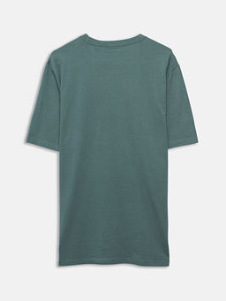 Bisiklet Yaka Bask?l? Erkek Ti??rt