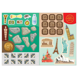 Цена за 2 шт. Активити-книга с наклейками Новые чудеса света, 20 стр. - Буква-ленд фото 3