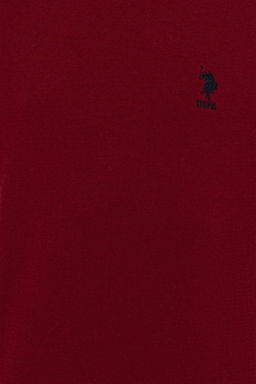 Мужской бордовый красный трикотажный свитер Basic - U.s. polo assn фото 12