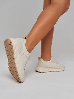 Кроссовки женские бежевые, н/к 80108-3