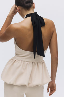 Top burbuja con escote halter - H&m фото 3