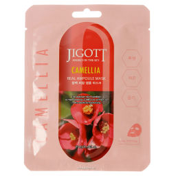 Ампульная маска с экстрактом камелии Ampoule Mask Jigott, Корея, 27 мл Акция