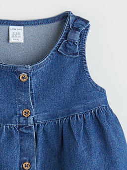Bisiklet Yaka K?z Bebek Jean Elbise
