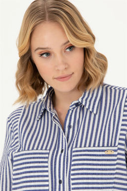 U. S. Polo Assn Женская темно-синяя рубашка с длинным рукавом - U.s. polo assn фото 2