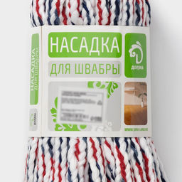 Насадка для швабры верёвочная Доляна, микрофибра, 3076,5 см, цвет МИКС  фото 6