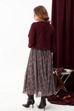 Платье NIKVA н740-14 винная абстракция  фото 3