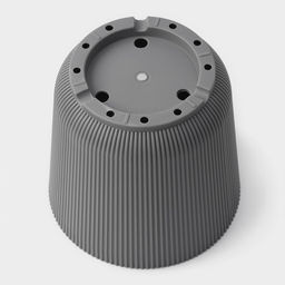 Горшок для цветов с поддоном, 15.5×16.5 см, цвет серый