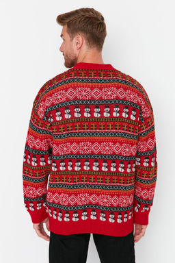 TRENDYOL MAN Cok Renkli Unisex Regular Fit Yunlu Genis Kal?p Christmas Triko H?rka TMNAW23HI00043 - Trendyolmilla фото 10