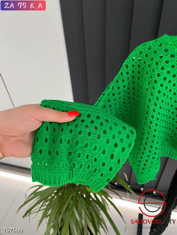 Кроп - топ сетка кофта женская