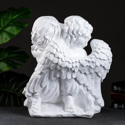 Фигура гипс Ангел и Фея сидя, большая, белый, 19?34?44 см