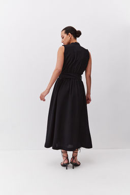 Платье миди из вискозы с поясом в тон - TO BE ONE фото 9