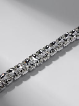 Чокер-колье Сияние соло, цвет белый в серебре, 36 см