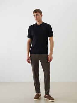 Polo Yaka K?sa Kollu Erkek Triko Kazak