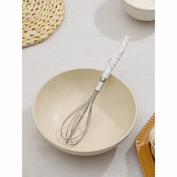 Венчик для взбивания Доляна «Каррарский мрамор», 24.5×4.5 см, белый