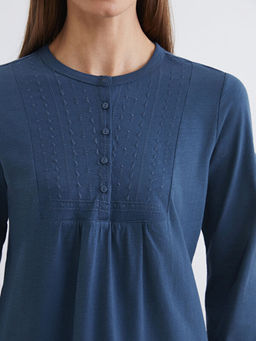 Bisiklet Yaka Nak??l? Bluz