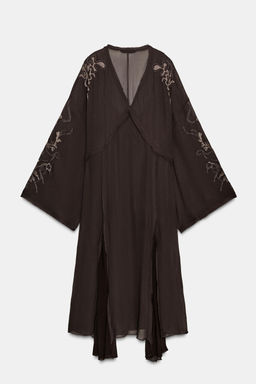 ZW COLLECTION LIMITED EDITION EMBROIDERED DRESS WITH BEADS - Zara фото 8