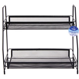 Этажерка настольная хозяйственная универсальная "ФАНАДЕРО", цвет черный, 36*17*33см (лейбл Селфи)