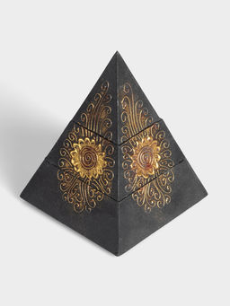 Шкатулка «Пирамидка», 15×15×20 см, МДФ, чёрная