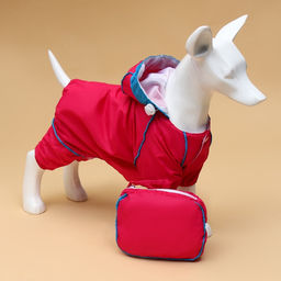 Комбинезон для собак, демисезонный с сумкой, размер L (ДС 33, Ог 45, ОШ 30 см), розовый - Simaland фото 6