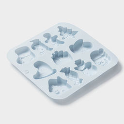 Форма для выпечки новогодняя Доляна «Новогоднее чудо», 18.8×18.3×1.5 см, 11 ячеек, серая