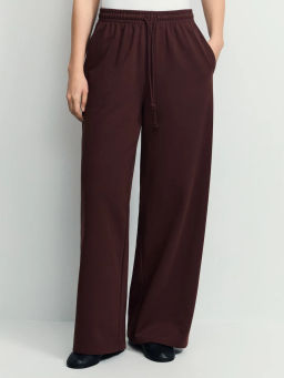 Базовые широкие брюки из хлопка / Zarina фото 2