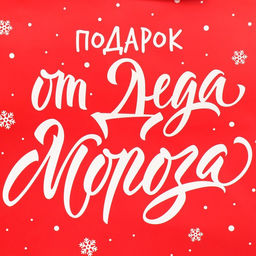 Пакет подарочный с широким дном Подарок от Деда Мороза, 35 29 28 см - Дарите счастье фото 6