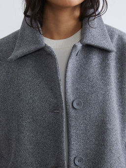 Пальто Oversize женское с отложным воротником