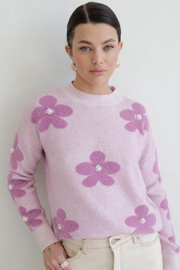 Martichelli Джемпер лавандовый с цветами