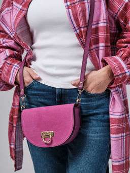 Сумка замшевая Azaro 31032 фиолетовый флокс