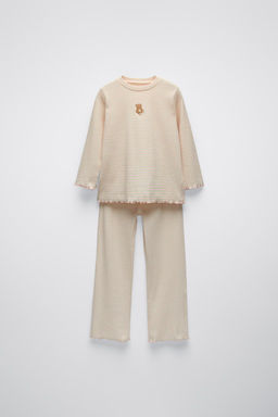6-14 YEARS/ STRIPED BEAR PYJAMAS
