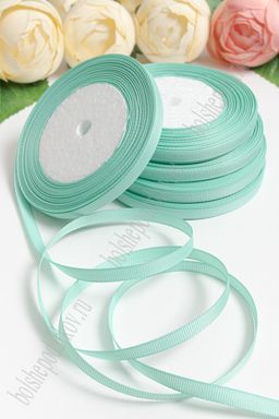 Лента репсовая 0,6 см*20 ярд "1 сорт" (10 бобин) SF-1722, аквамариновый №218