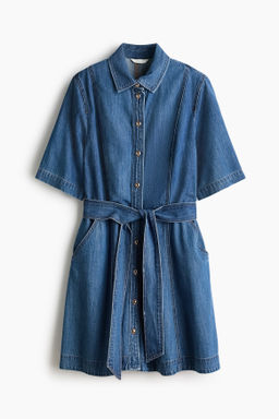 Vestido camisero en denim