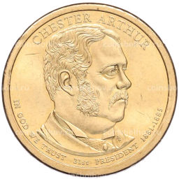 Монета 1 доллар 2012 года (Р) США 21-й президент США Честер Артур