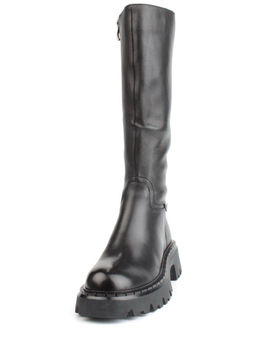 02-FJ725-1M BLACK Сапоги зимние женские (натуральная кожа, байка, натуральный мех) - Фабричный китай фото 8