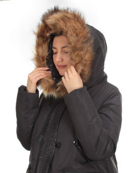 H-1053 BLACK Куртка зимняя женская ENOVICH (200 гр. холлофайбера)