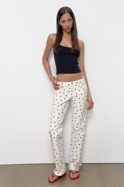 JEANS TRF WIDE LEG TIRO BAJO LUNARES / ?nico - Zara фото 3