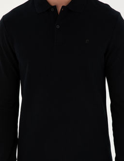 Siyah Slim Fit Basic Sweatshirt - Pierre cardin фото 6