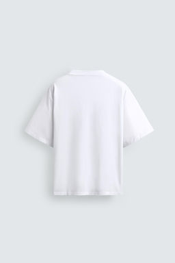 CAMISETA BOXY FIT ETIQUETAS / Blanco - Zara фото 7