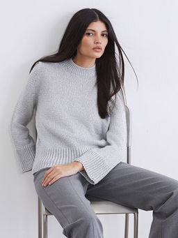 Bisiklet Yaka Kad?n Triko Kazak