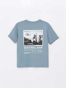 Bisiklet Yaka Bask?l? K?sa Kollu Erkek ?ocuk Ti??rt - Waikiki фото 2