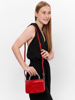 LACCOMA сумка Y2219-1-красный натуральная кожа полиэстер  фото 6