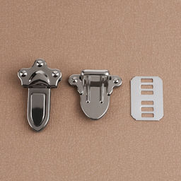 Цена за 2 шт. Застёжка для сумки, 3.2×4.5 см, цвет серебряный
