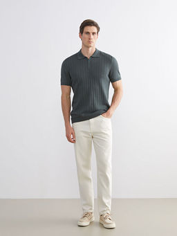 Polo Yaka K?sa Kollu Erkek Triko Kazak