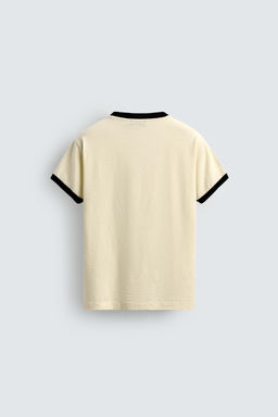 RIB T-SHIRT WITH CONTRAST HEART - Zara фото 8