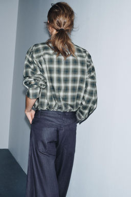 OVERSIZE CHECK SHIRT ZW COLLECTION - Zara фото 8