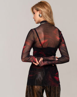 авторская водолазка-гольф из сетки - Sahar art lab фото 3