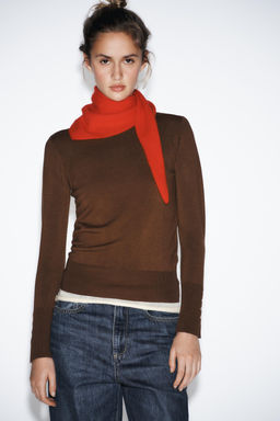 JERSEY B?SICO PUNTO LISO / Chocolate - Zara фото 2